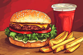 design food pop art of your food pop art
