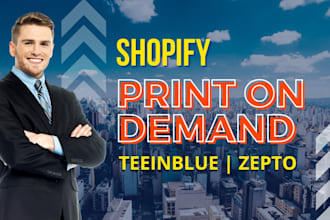 setup shopify print on demand expert with teeinblue customily