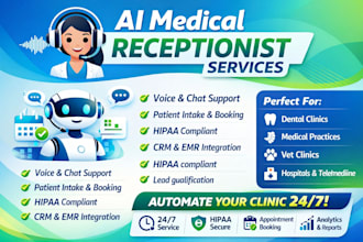 build ai hipaa medical receptionist patient intake voice booking clinic system