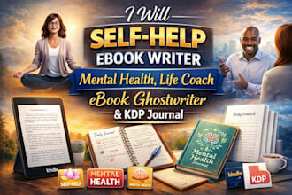 self help ebook writer, mental health, life coach, ebook ghostwriter,kdp journal