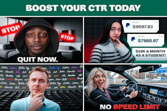 design high CTR youtube thumbnail design