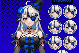 create anime pngtuber, live2d  2d vtuber model and pro rigging
