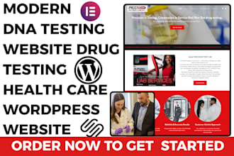design modern dna testing website drug testing health care wordpress website