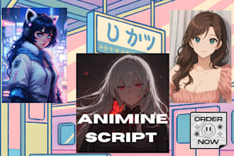 write anime manga script comic with story and dialogue