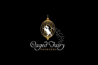 create a whimsical logo for caged fairy a jewelry company