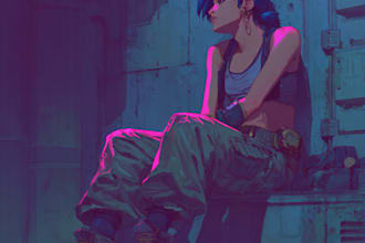 draw sci fi illustration of futuristic cyberpunk city
