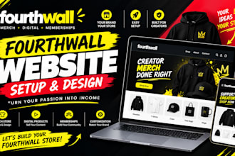 setup and design your fourthwall creator store and merch website