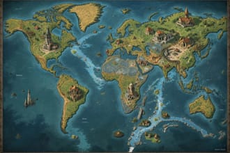 do fantasy city map for dnd map illustration world vector map novels board game