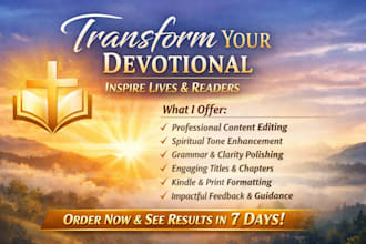 edit and transform your christian devotional journal into inspiring bestseller