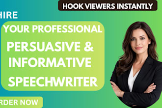 write a perfect persuasive and informative speech outline