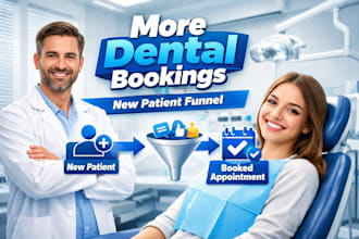 design a new patient funnel for dentists that increases bookings