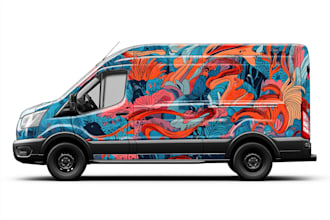 paint a car wrap design and vehicle wrap design