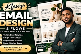 design klaviyo email flows and klaviyo email template for email marketing