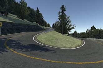 create a 3d mountain road environment for racing games