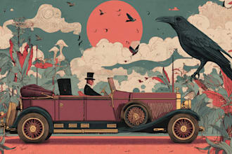 make best illustration in vintage and retro styles