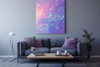 create unique printable digital oil paint abstract wall art design