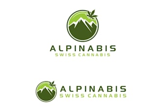 design super swiss cannabis brand logo