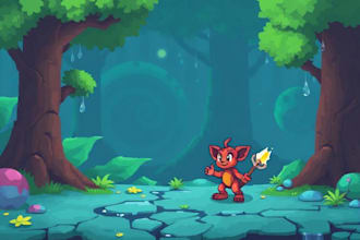 design 2d backgrounds and game assets