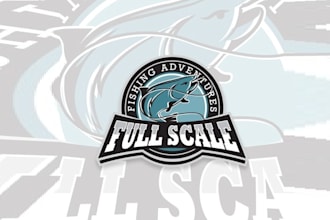 do salmon fishing logo for the wild west coast environment