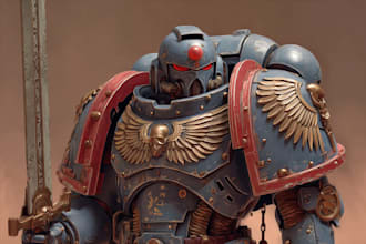 draw you as your favorite space marine chapter 40k warhammer
