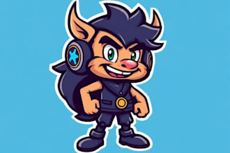 design cute mascot, cartoon character logo design