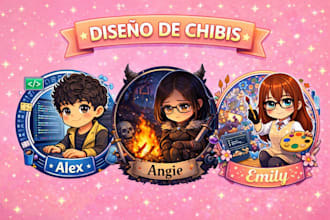 create custom chibi kawaii character logo art
