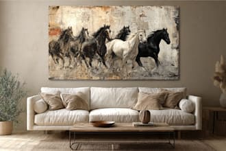 create trendy, unique canvas wall art design