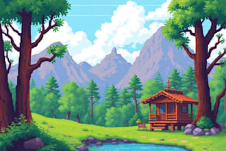 create a custom pixel art background