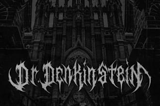 design a gothic metal logo with cathedral vibes
