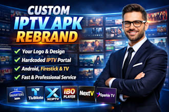professional iptv app rebranding for tivimate, ibo, xciptv and iptv websites