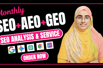 provide monthly SEO GEO aeo with local and off page link building