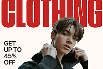design modern fashion clothing posters and ads