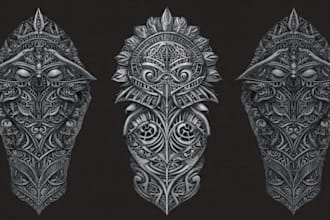 create custom and detailed tribal tattoo design
