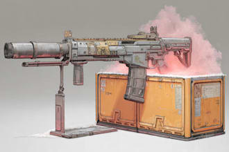 create weapon concept art for you