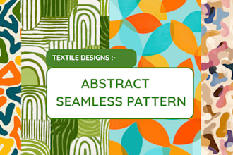 custom abstract textile pattern design