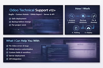 fix bugs and customize your odoo v12 system professionally