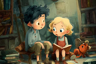 children story book illustration children story children