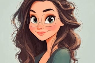 draw a disney cartoon portrait