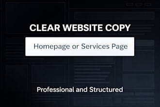 write clear homepage or services page copy for your business