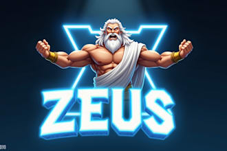 design realistic zeus esport logo with express delivery