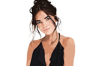 drawing fabulous cartoon vector portrait art