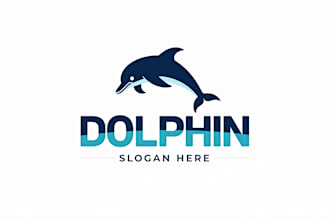 make eye catching dolphin logo in my style