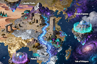 do a custom map for fantasy, scifi, book or boardgame