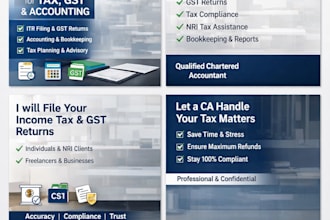 your chartered accountant for tax audit and gst and itr filing and accounting