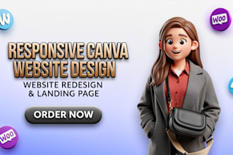 do canva website design, website redesign and canva landing