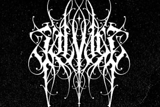 create a custom metal sigil using ancient calligraphy