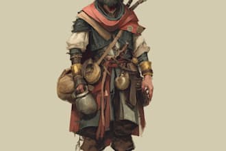draw fantasy character illustration