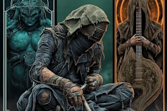 create cinematic horror art with dark atmosphere
