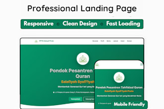 build a responsive landing page website