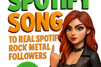 promote your spotify song to real spotify rock metal followers